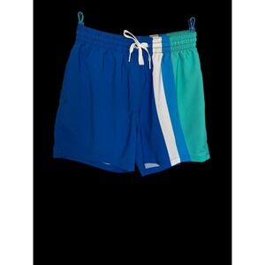 CHUBBIES The Racers 7' Swim Trunks Men's Blue Stripes Pockets Lined Size Small